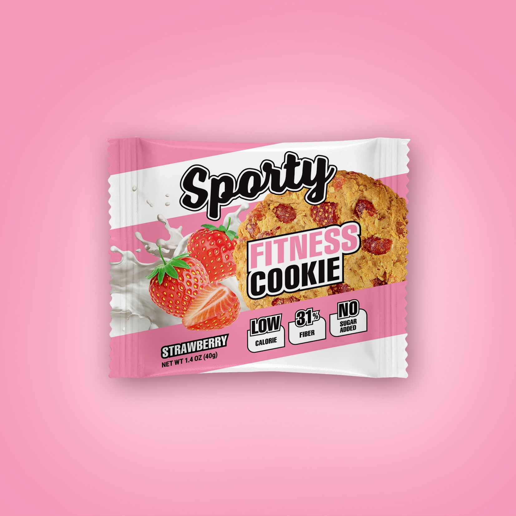 Sporty Fitness cookies Strawberry 40g